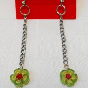 No 2 Handmade earrings with blowtorch glass beads